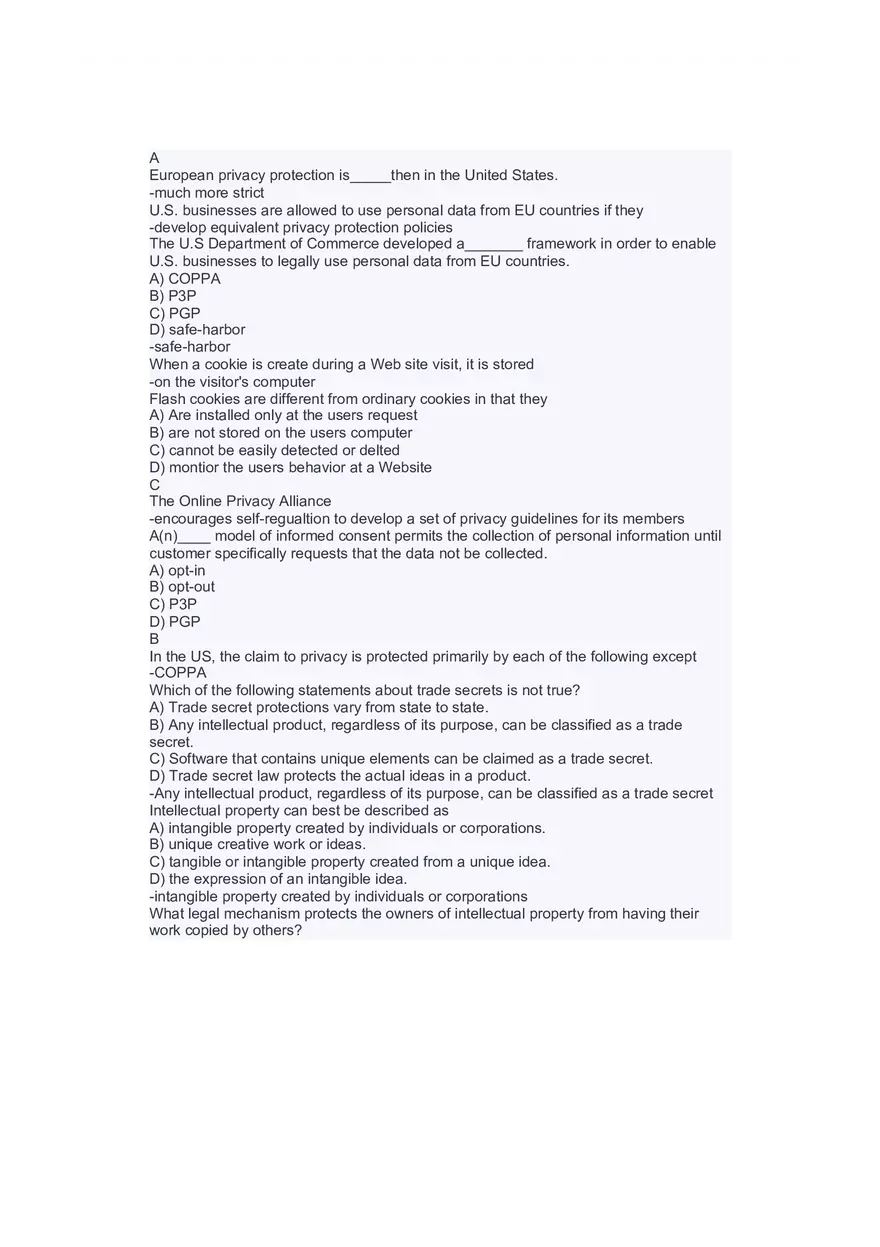 Introduction to Information Systems and Data Analytics Answers Part 7 - Page 9