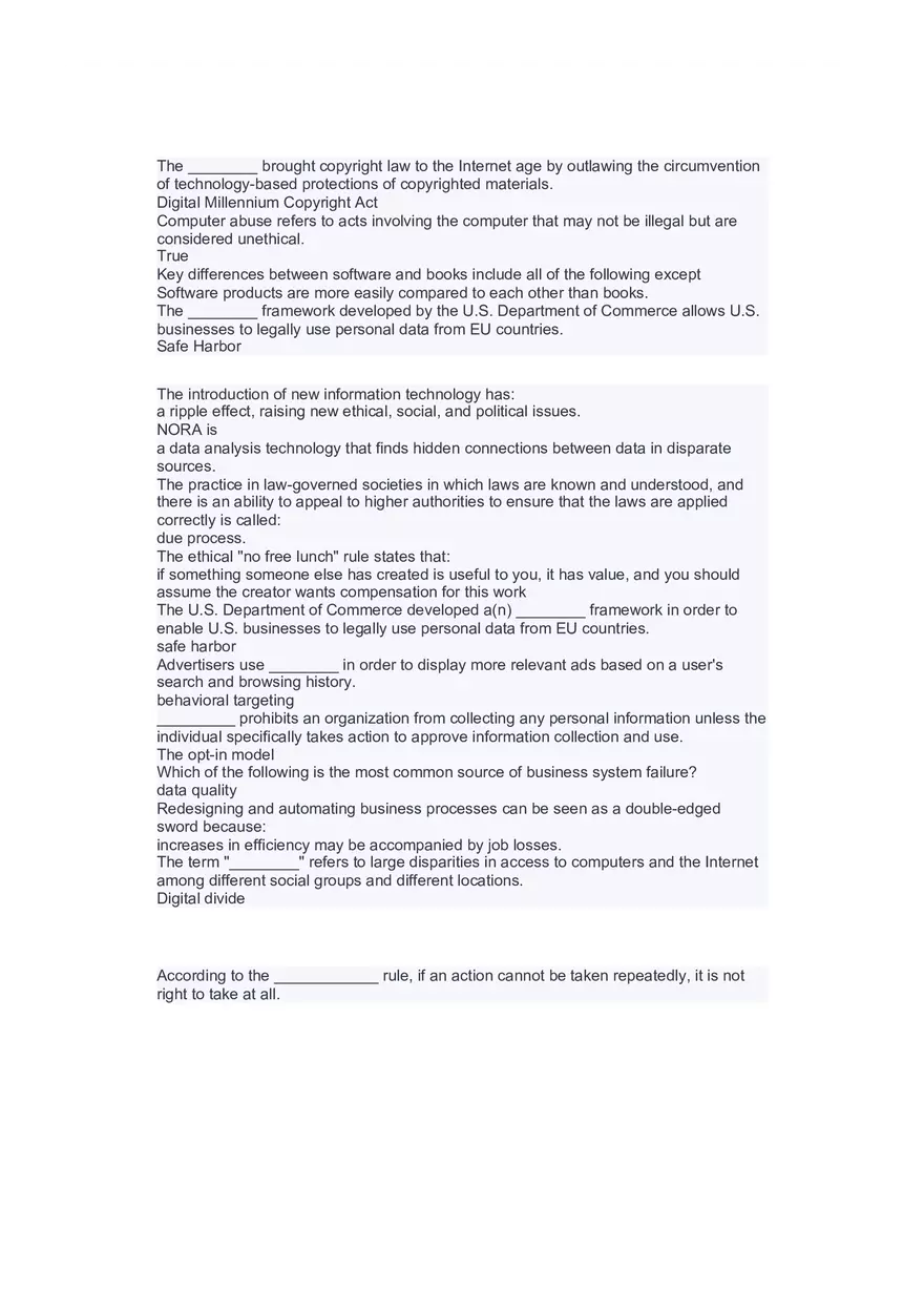 Introduction to Information Systems and Data Analytics Answers Part 7 - Page 2