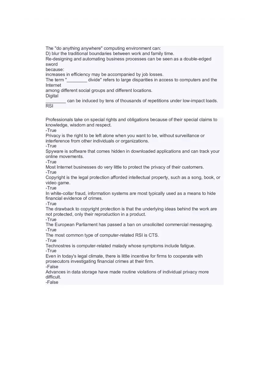 Introduction to Information Systems and Data Analytics Answers Part 7 - Page 5