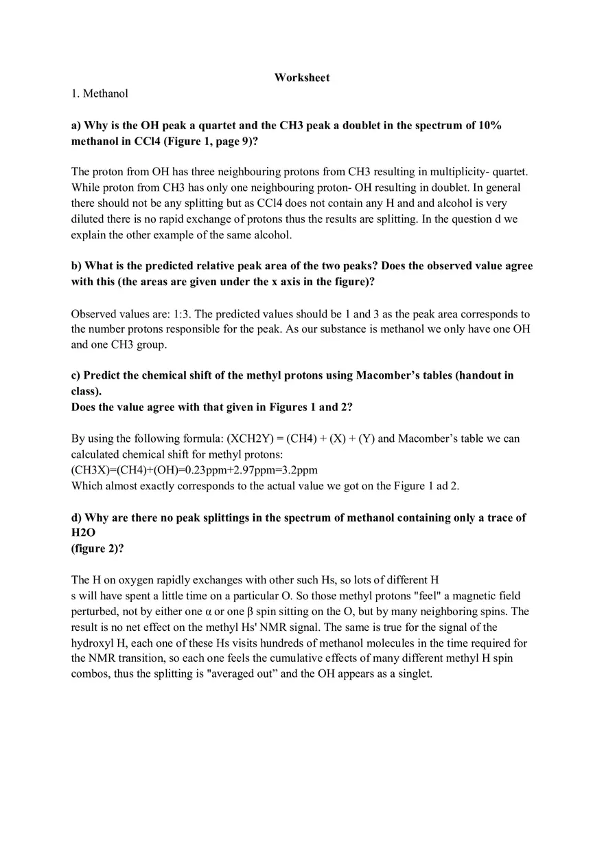 NMR Laboratory Report - Page 14