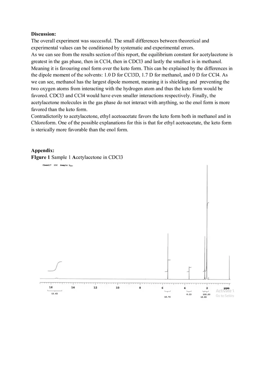 NMR Laboratory Report - Page 2