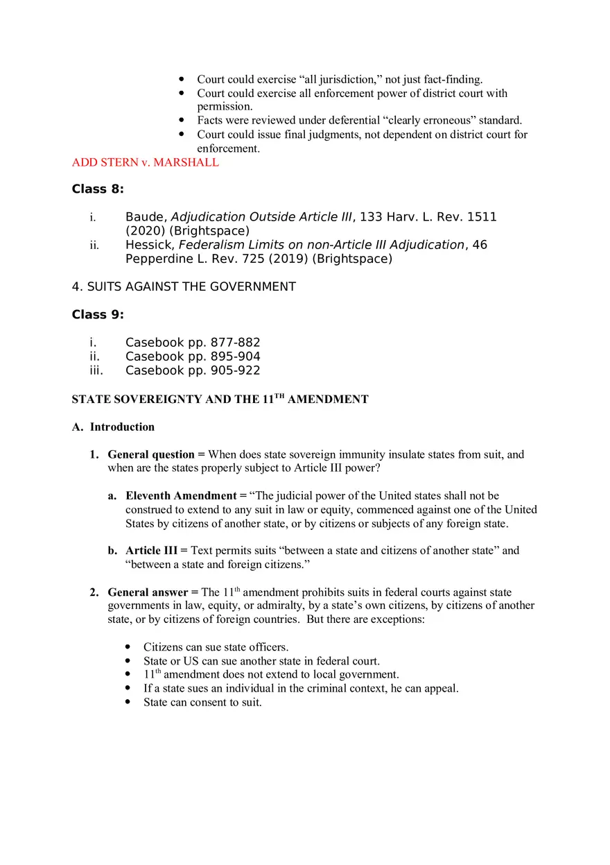 Federal Courts Outline Part 2 - Page 15