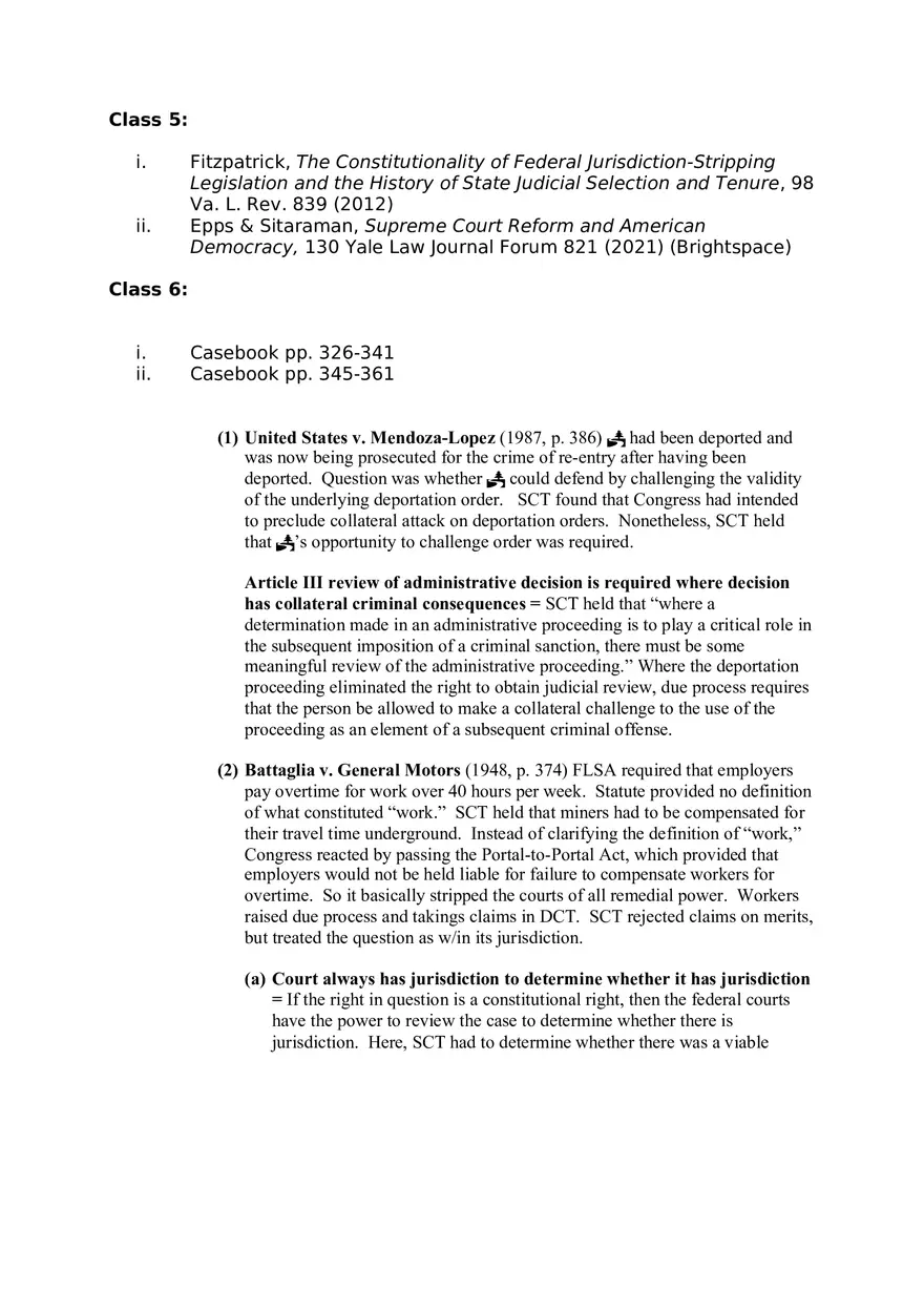 Federal Courts Outline Part 2 - Page 1
