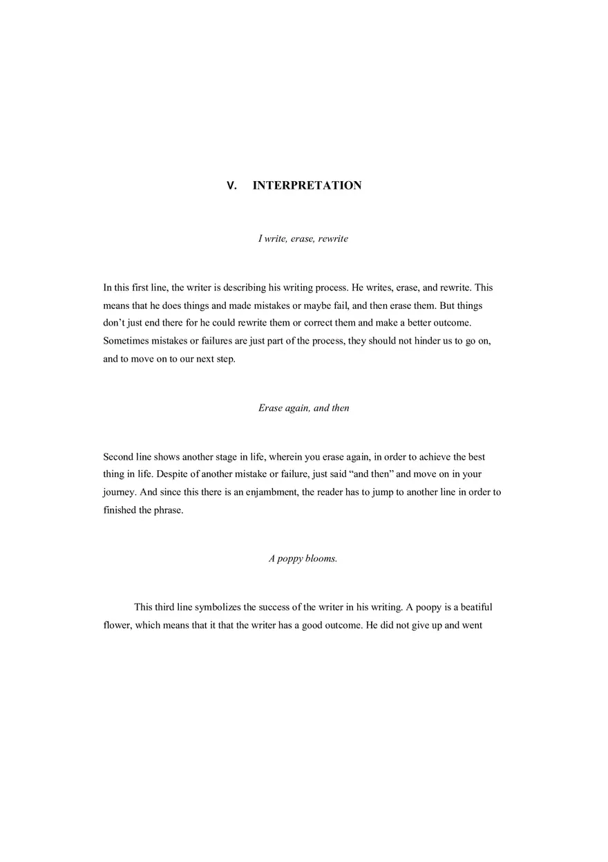 Poem Analysis - A Poppy Blooms - Page 5