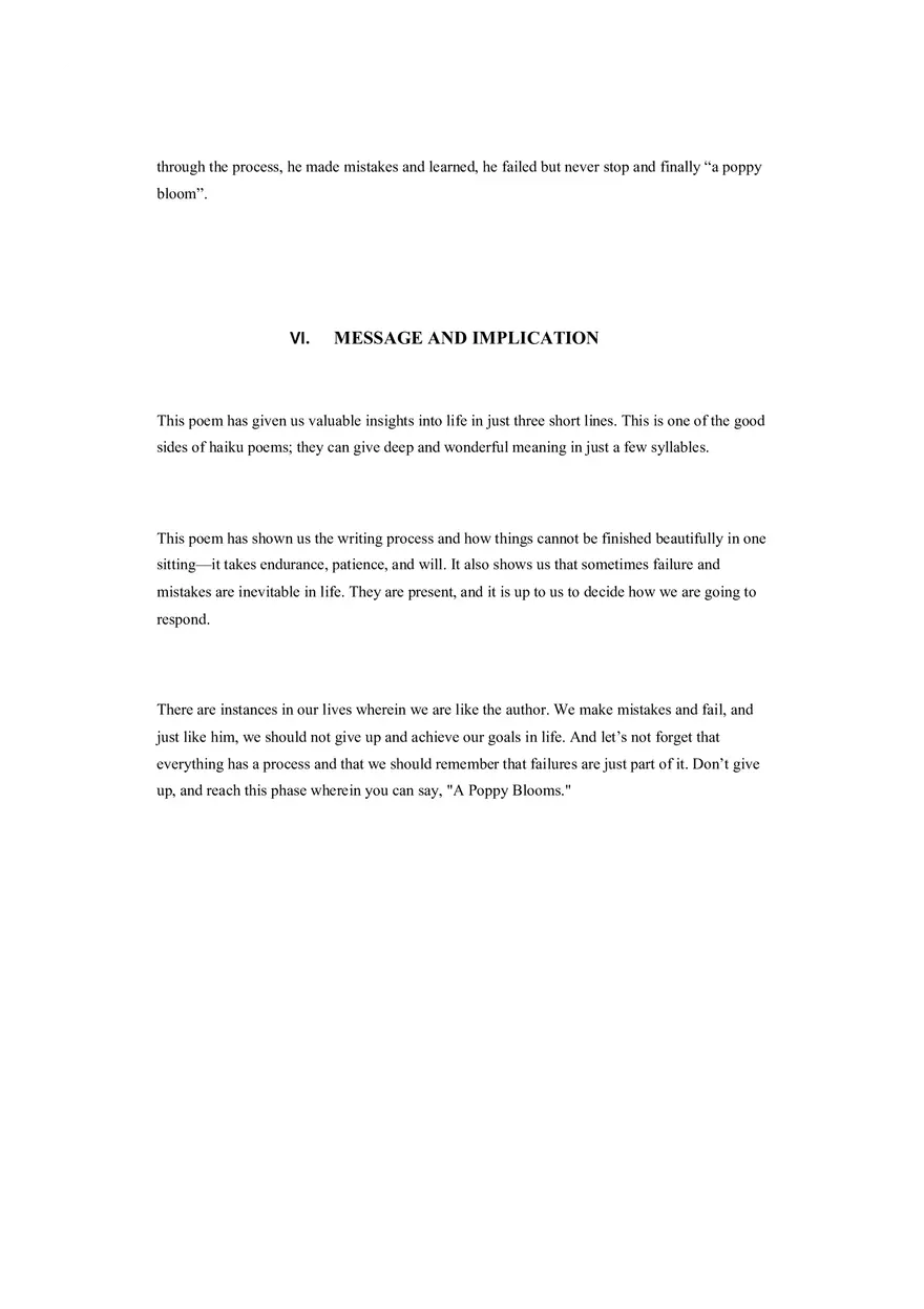 Poem Analysis - A Poppy Blooms - Page 6