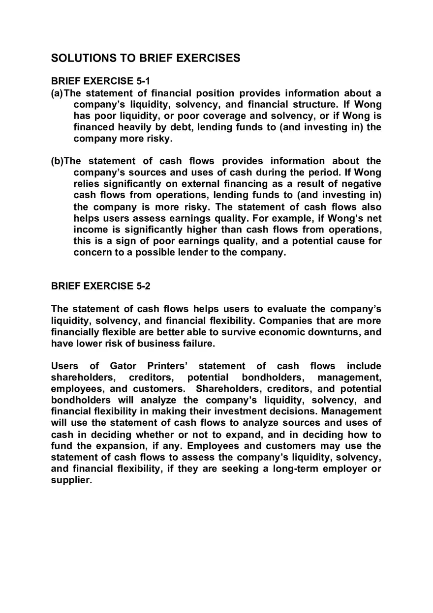 Intermediate Accounting Chapter 5 Solutions - Page 1