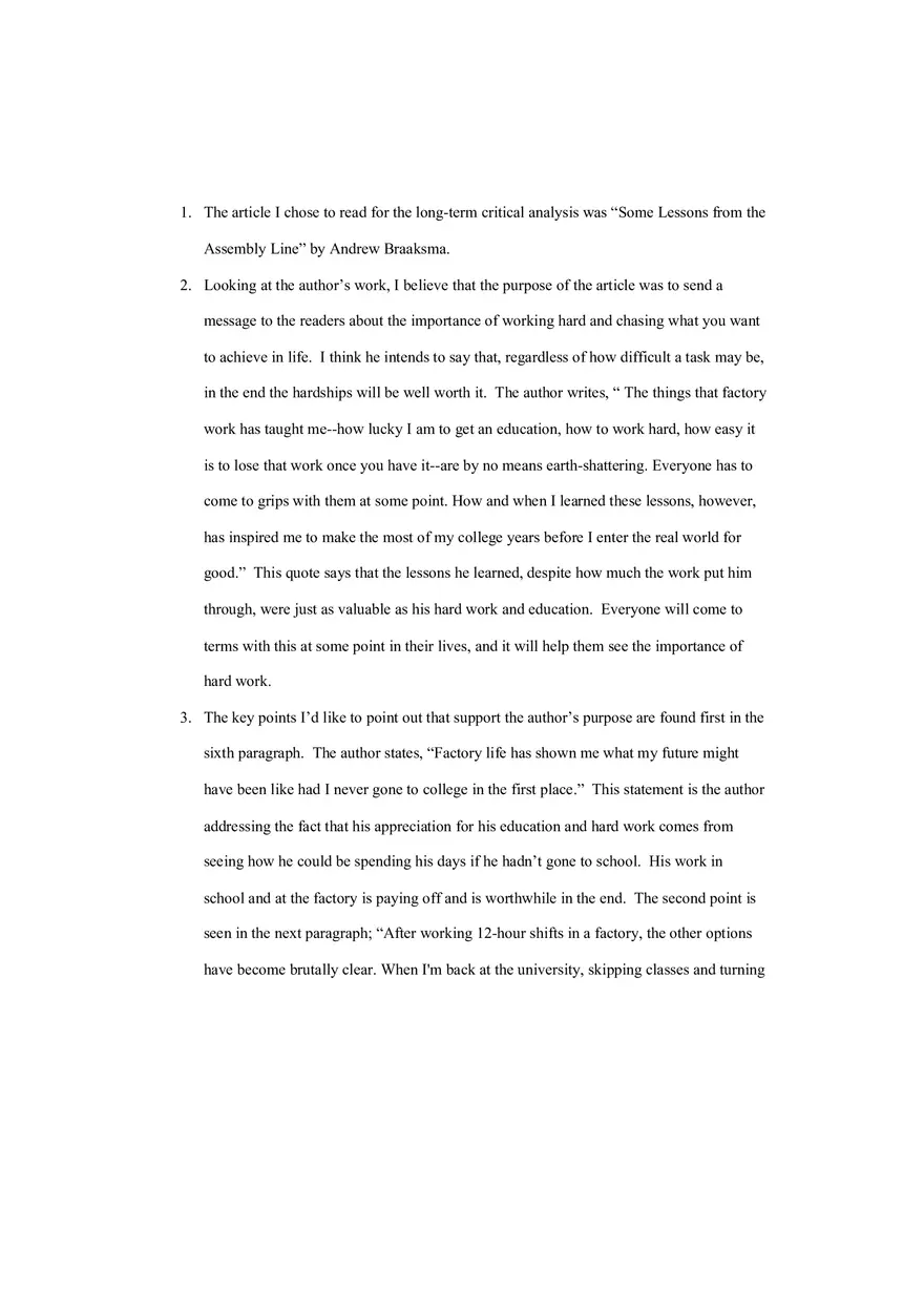 Writing Notes - Some Lessons from the Assembly Line - Page 1