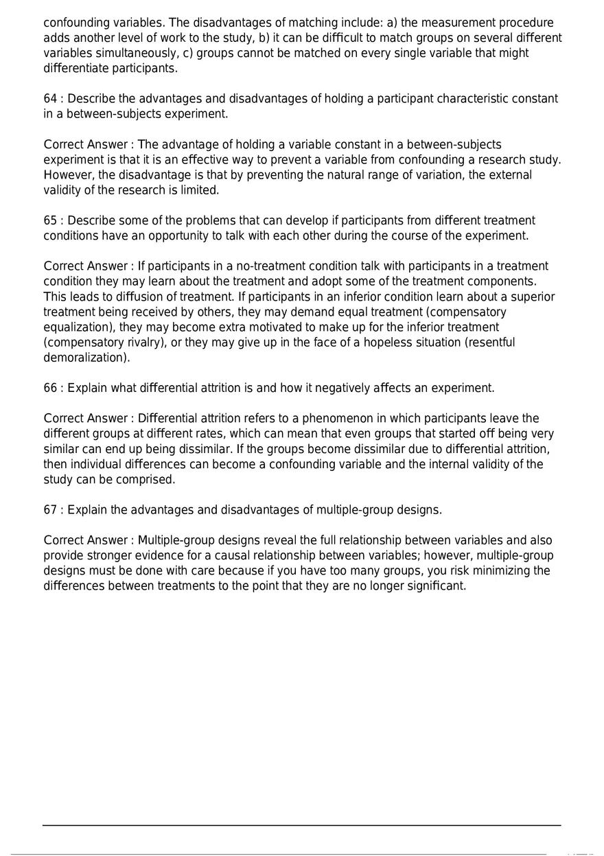 Between-Subjects Experimental Design Quiz - Page 3