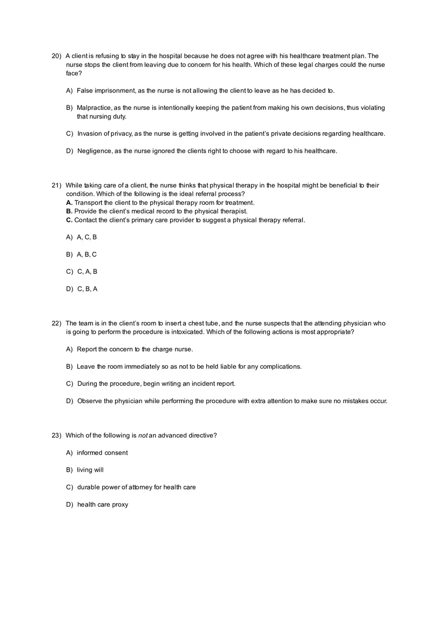 Coordinated Care Practice Test with Answers - Page 23