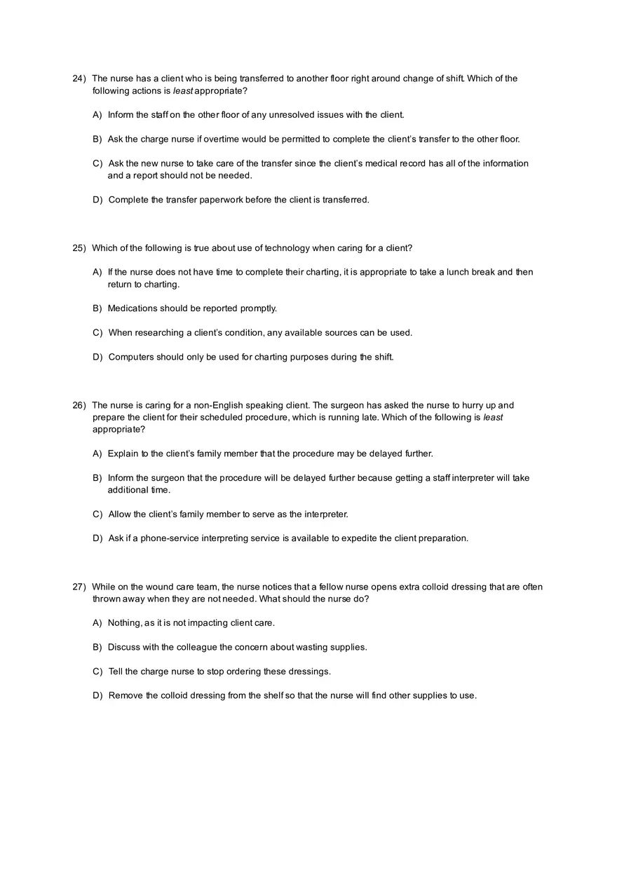 Coordinated Care Practice Test with Answers - Page 24