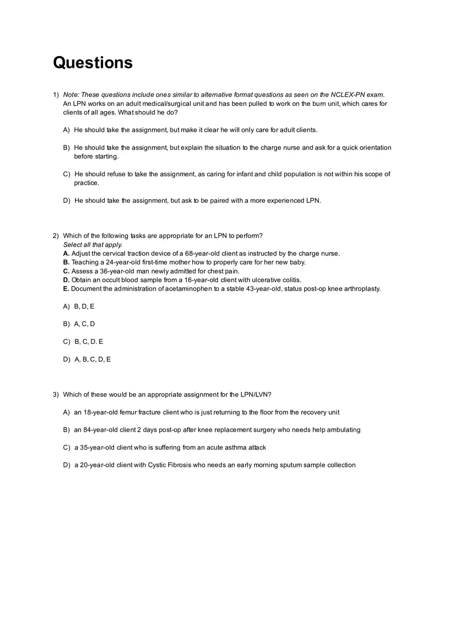 Coordinated Care Practice Test with Answers - Page 2