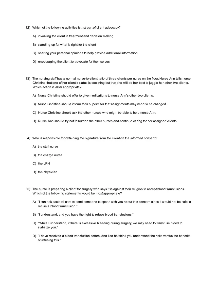 Coordinated Care Practice Test with Answers - Page 3