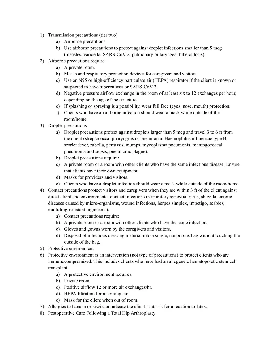Transmission Precautions (Tier Two) - Page 1