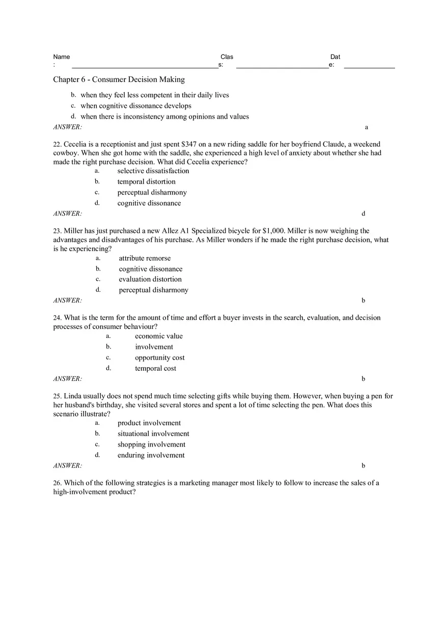 Consumer Decision Making Answers 1 - Page 5
