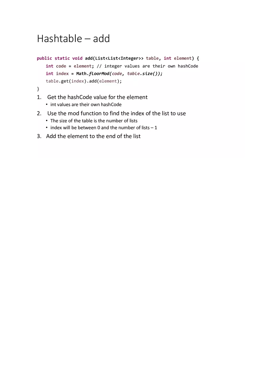 Hash Tables and Hashing Lecture 1 - Page 9