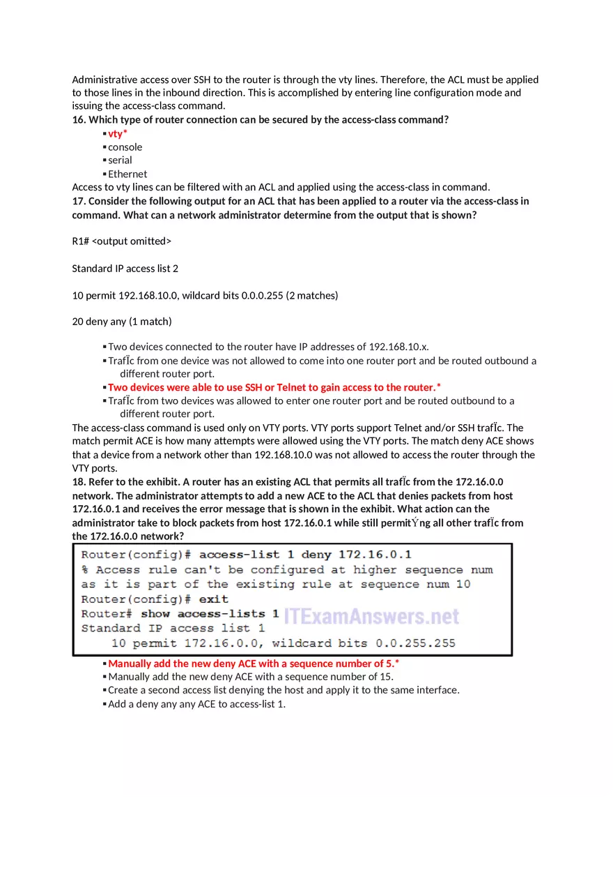 CCNA 2 (v5.0.3 + v6.0) Chapter 7 Exam Answers - Page 10