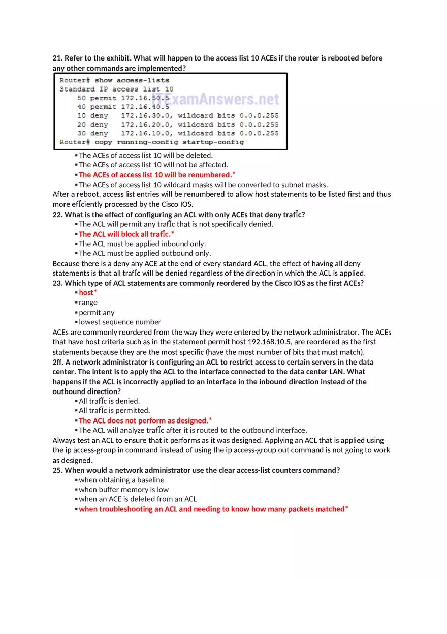 CCNA 2 (v5.0.3 + v6.0) Chapter 7 Exam Answers - Page 12