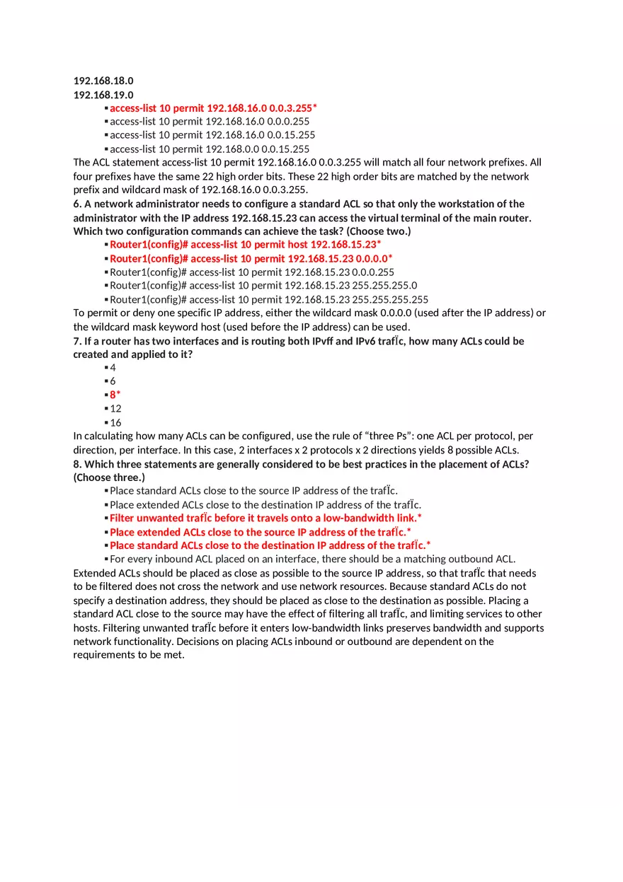 CCNA 2 (v5.0.3 + v6.0) Chapter 7 Exam Answers - Page 2