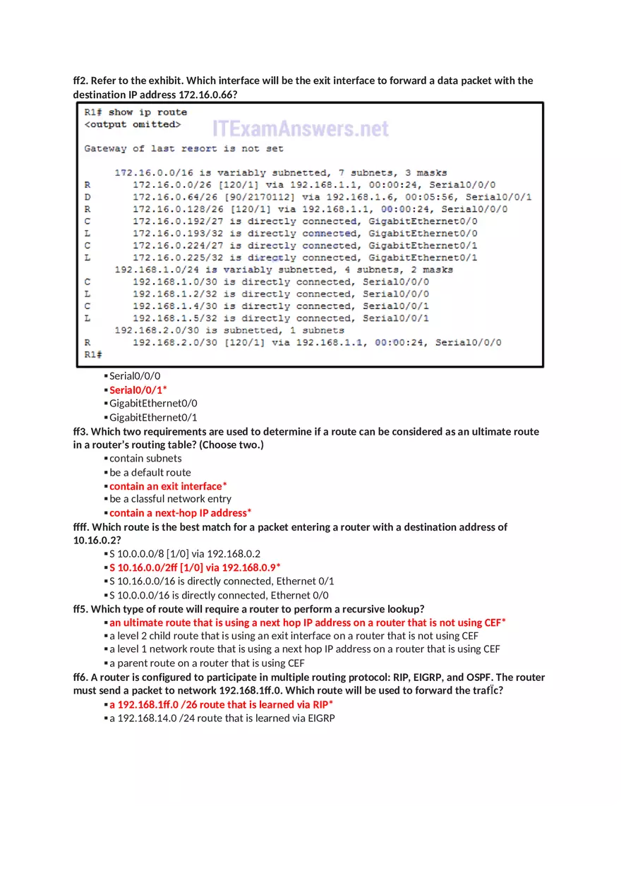 CCNA 2 (v5.0.3 + v6.0) Chapter 7 Exam Answers - Page 4