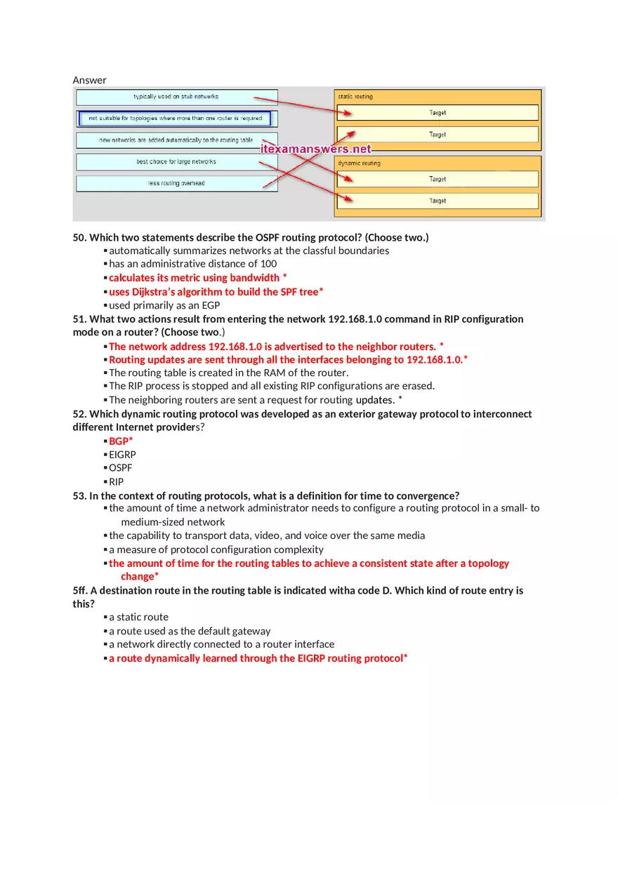 CCNA 2 (v5.0.3 + v6.0) Chapter 7 Exam Answers - Page 6