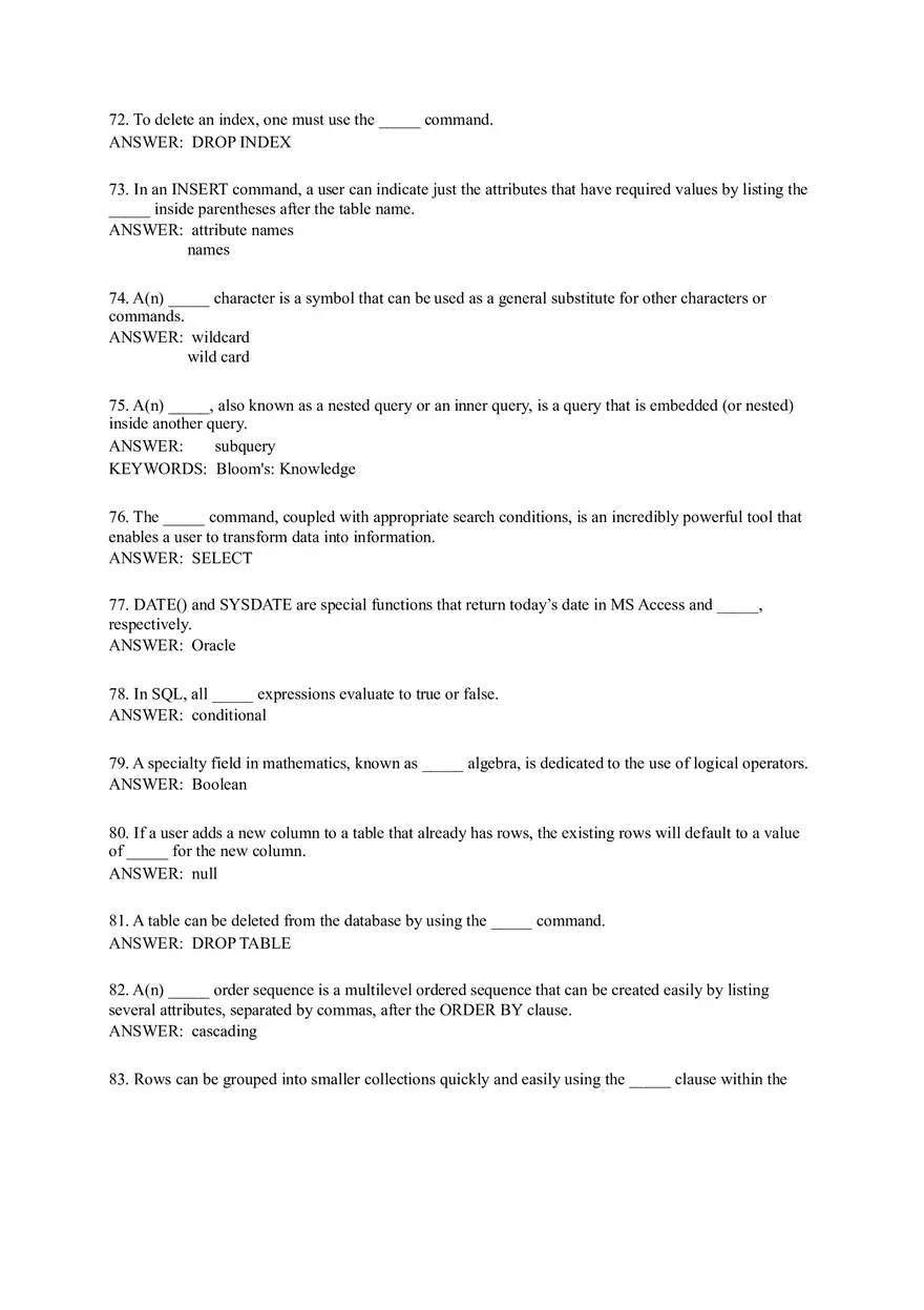 Quiz Question Bank Software Engineering Part 3 - Page 9