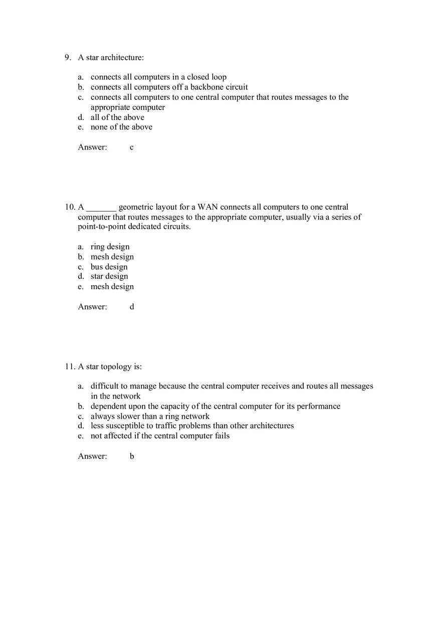 Wide Area Networks Answers Part 1 - Page 10
