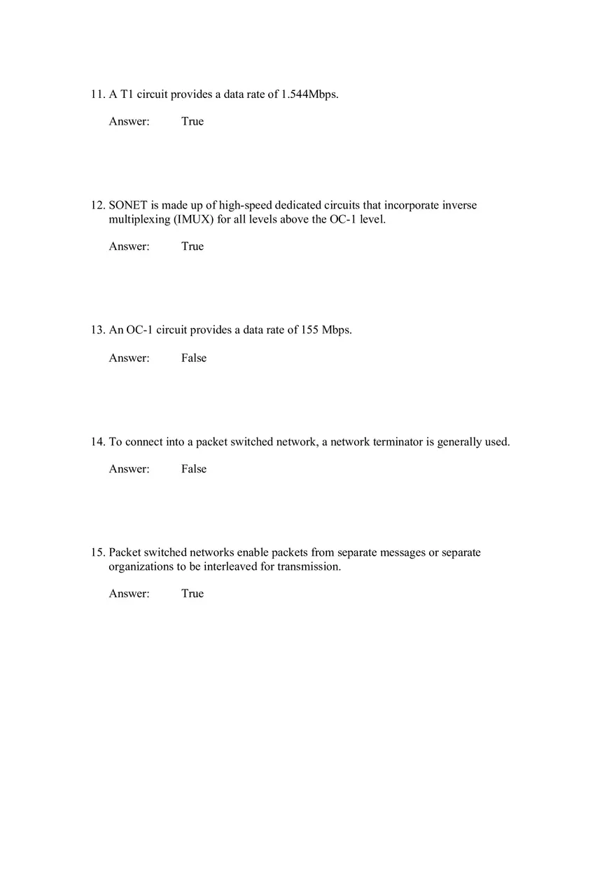 Wide Area Networks Answers Part 1 - Page 3