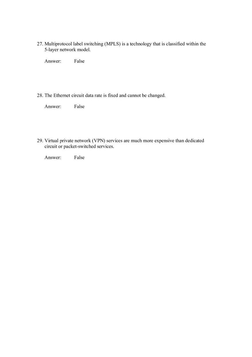 Wide Area Networks Answers Part 1 - Page 6