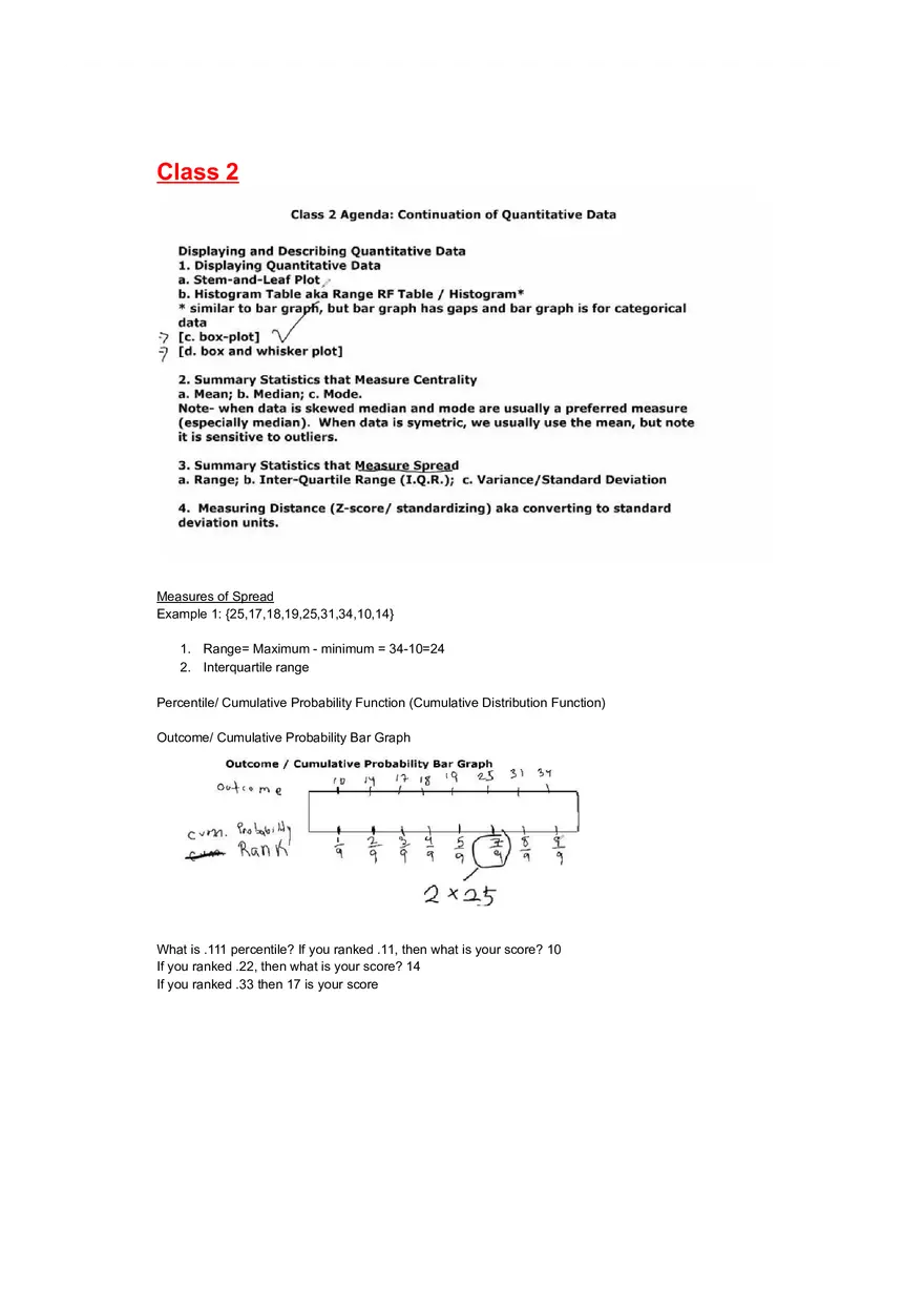 Organizing and Displaying Categorical Data Guide Part 2 - Page 1