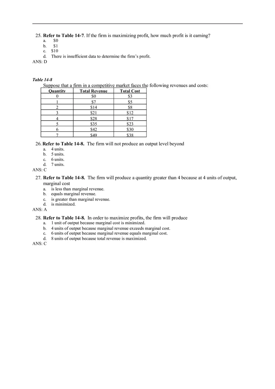 Chapter 14 Firms in Competitive Markets Answer Key Part 3 - Page 7