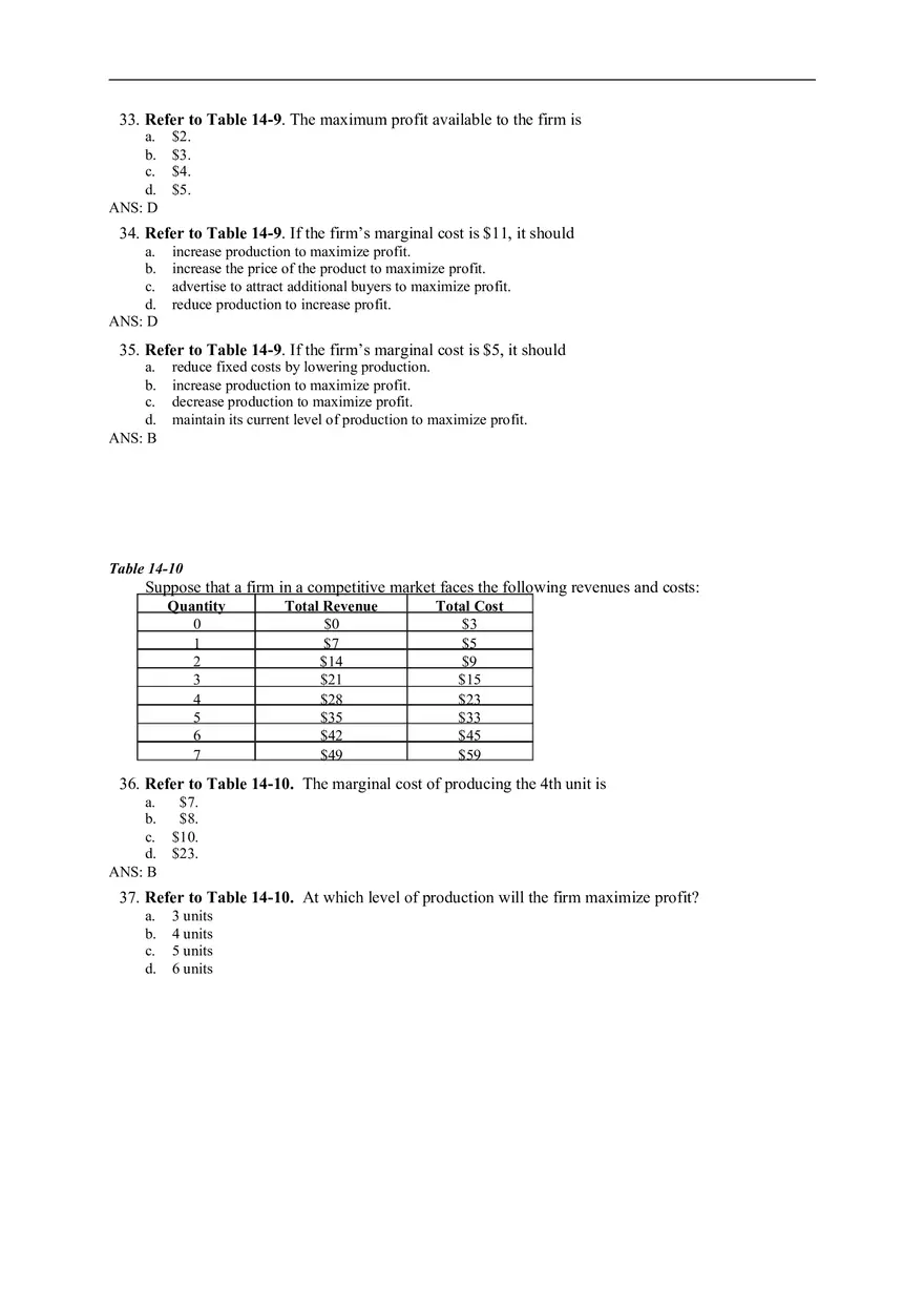 Chapter 14 Firms in Competitive Markets Answer Key Part 3 - Page 9