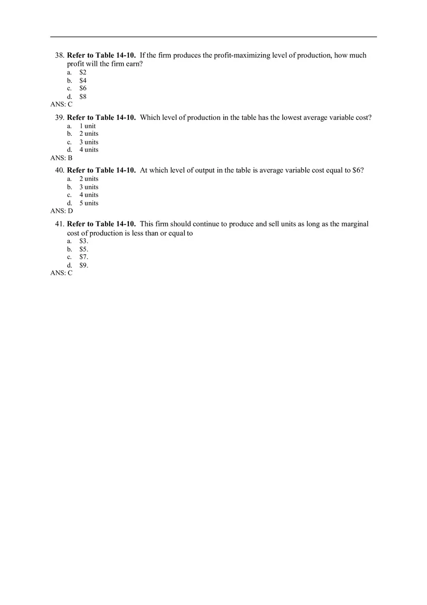 Chapter 14 Firms in Competitive Markets Answer Key Part 3 - Page 10