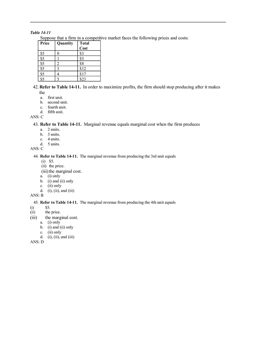 Chapter 14 Firms in Competitive Markets Answer Key Part 3 - Page 11