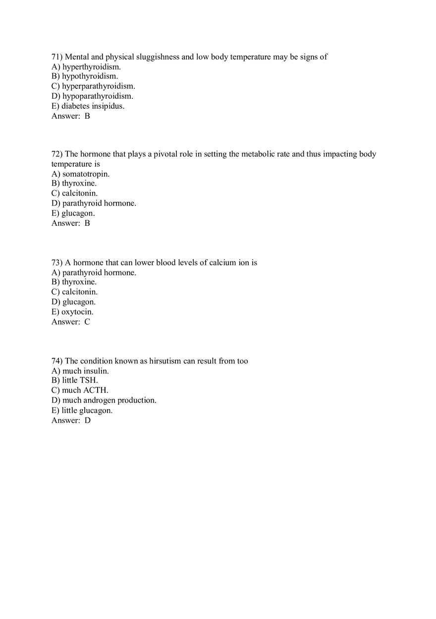 The Endocrine System Answer Key Part 2 - Page 10