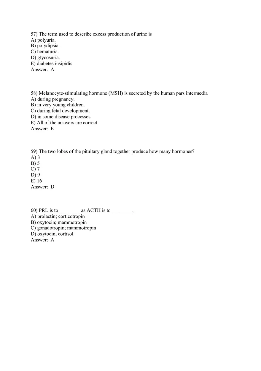 The Endocrine System Answer Key Part 2 - Page 5
