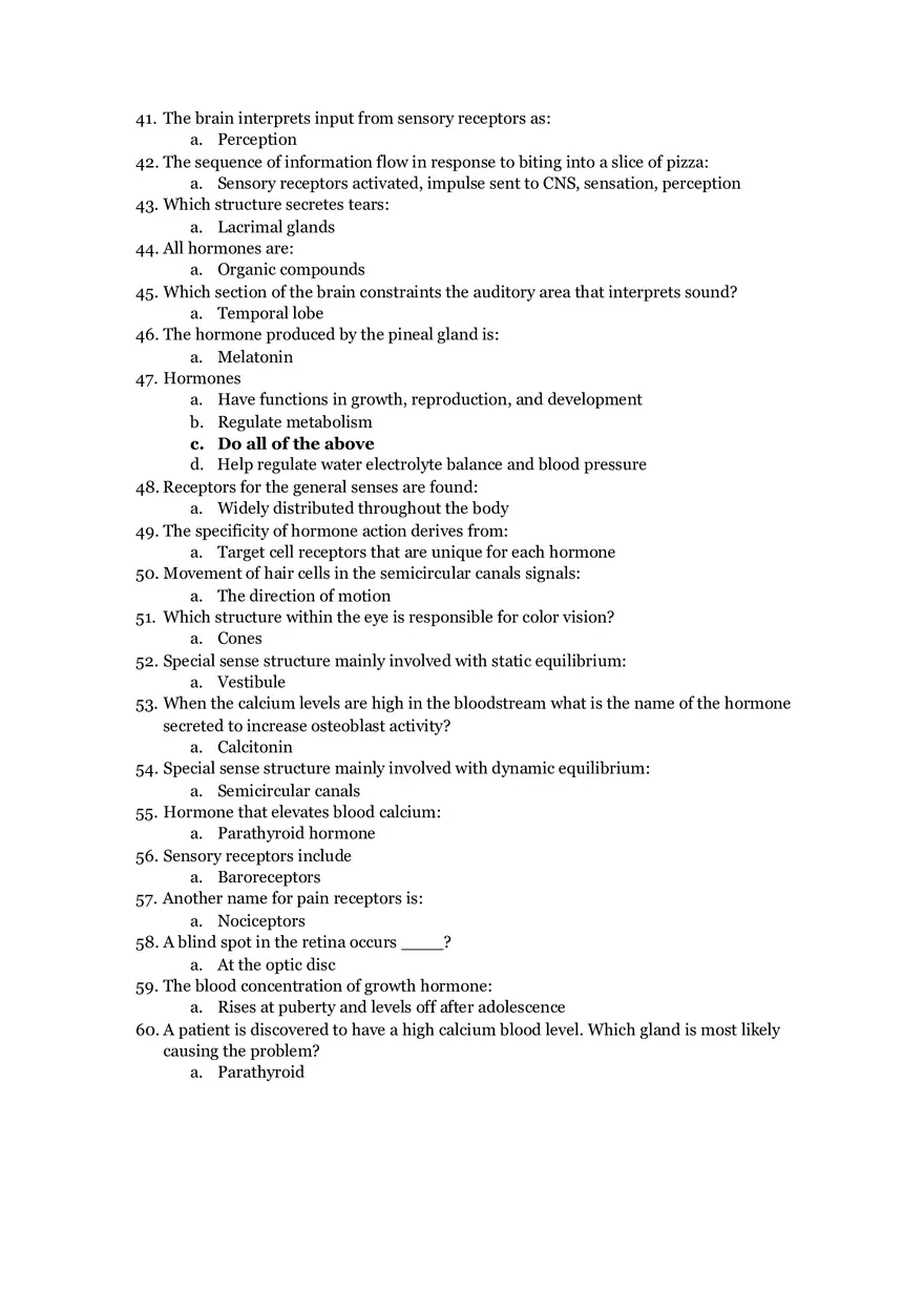 Endocrine System Study Guide - Page 3