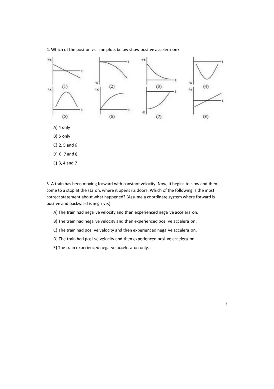 General Physics Exam 1 Practice - Page 3