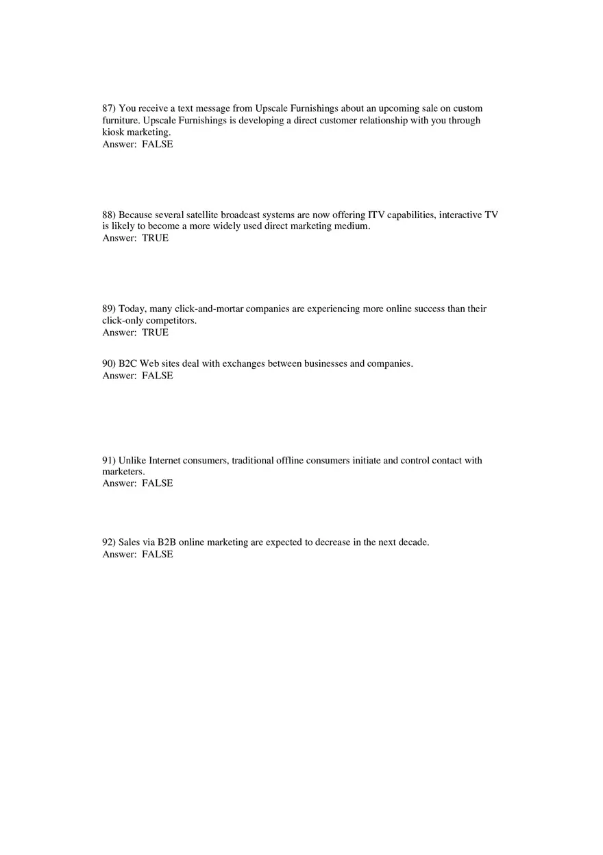 Building Direct Customer Relationships Answer Key Part 3 - Page 4