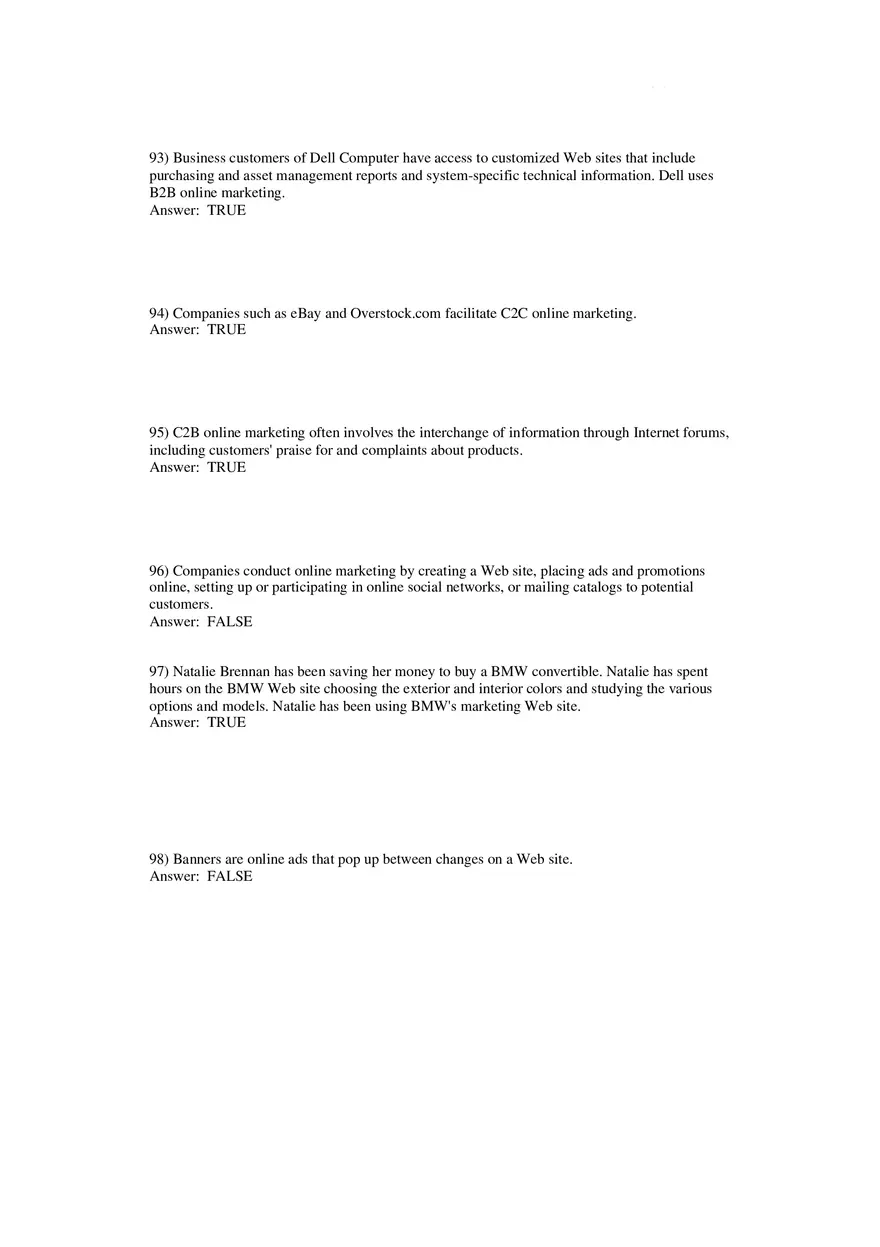 Building Direct Customer Relationships Answer Key Part 3 - Page 5