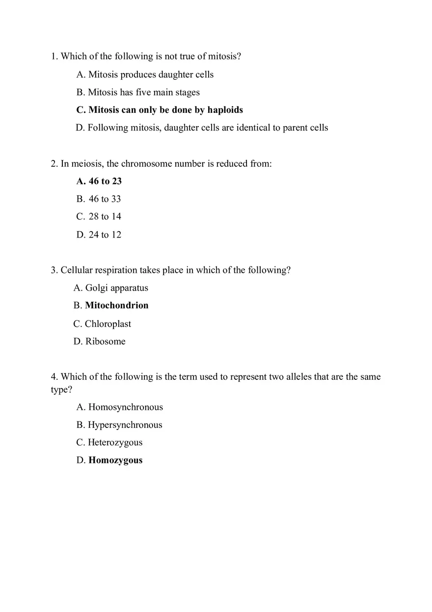 Mitosis Can Only be Done by Haploids - Page 1