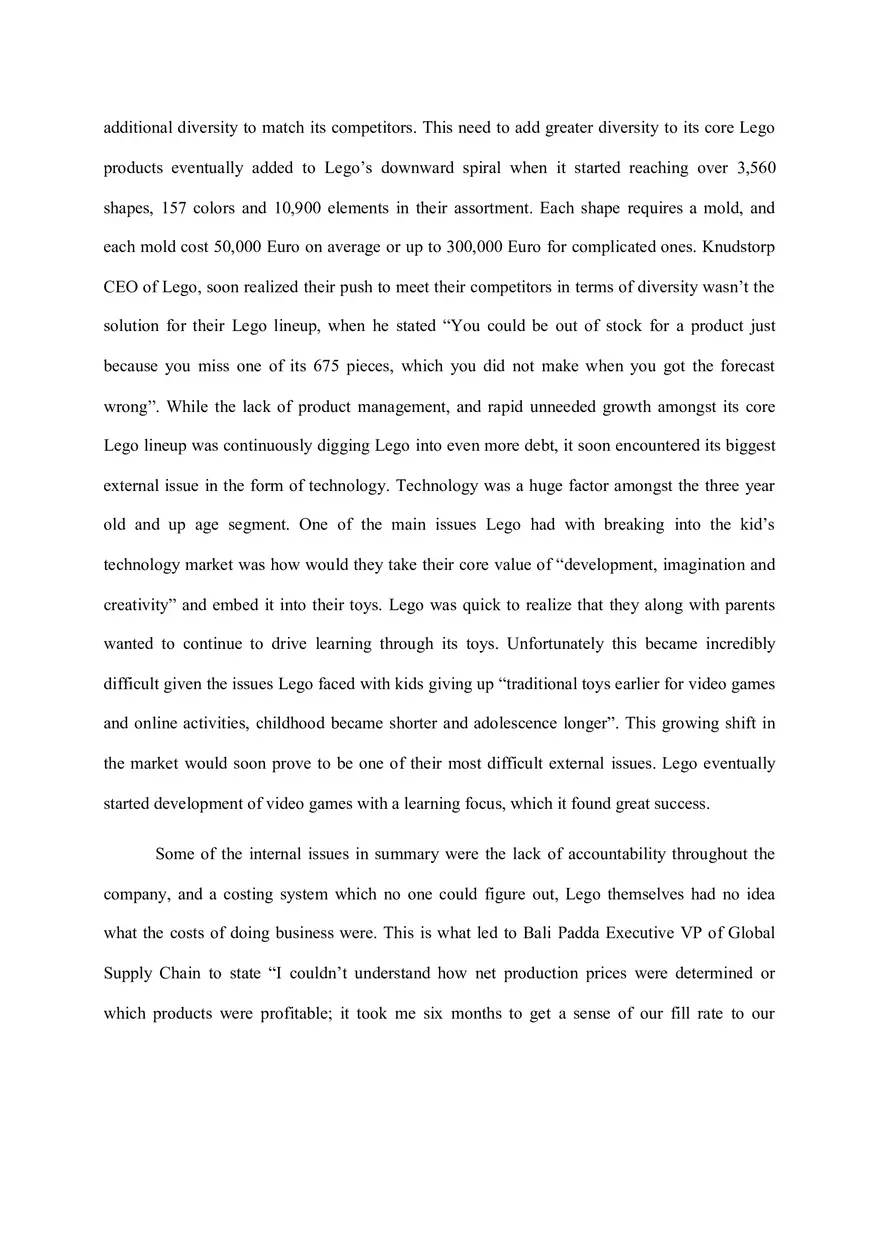 Lego Case Analysis - Page 2