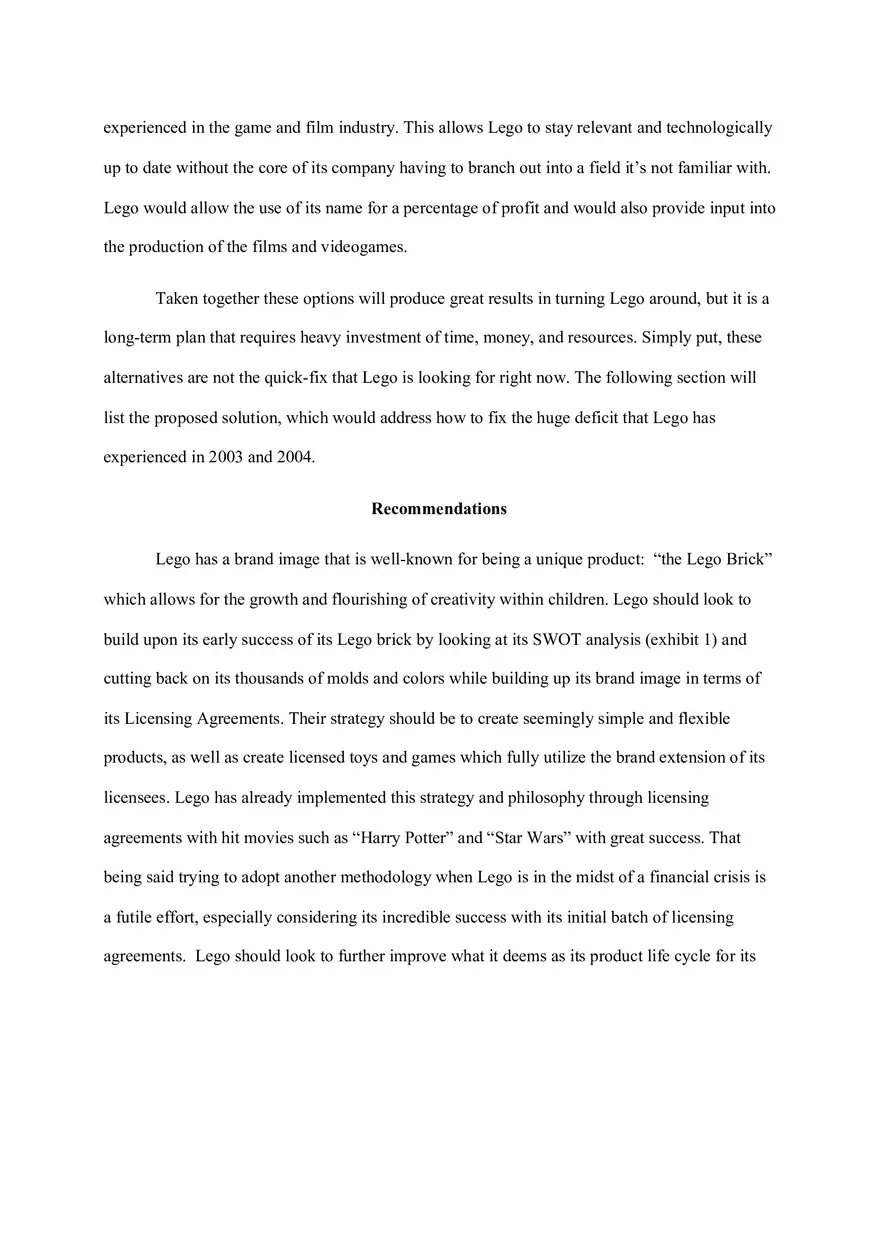 Lego Case Analysis - Page 6
