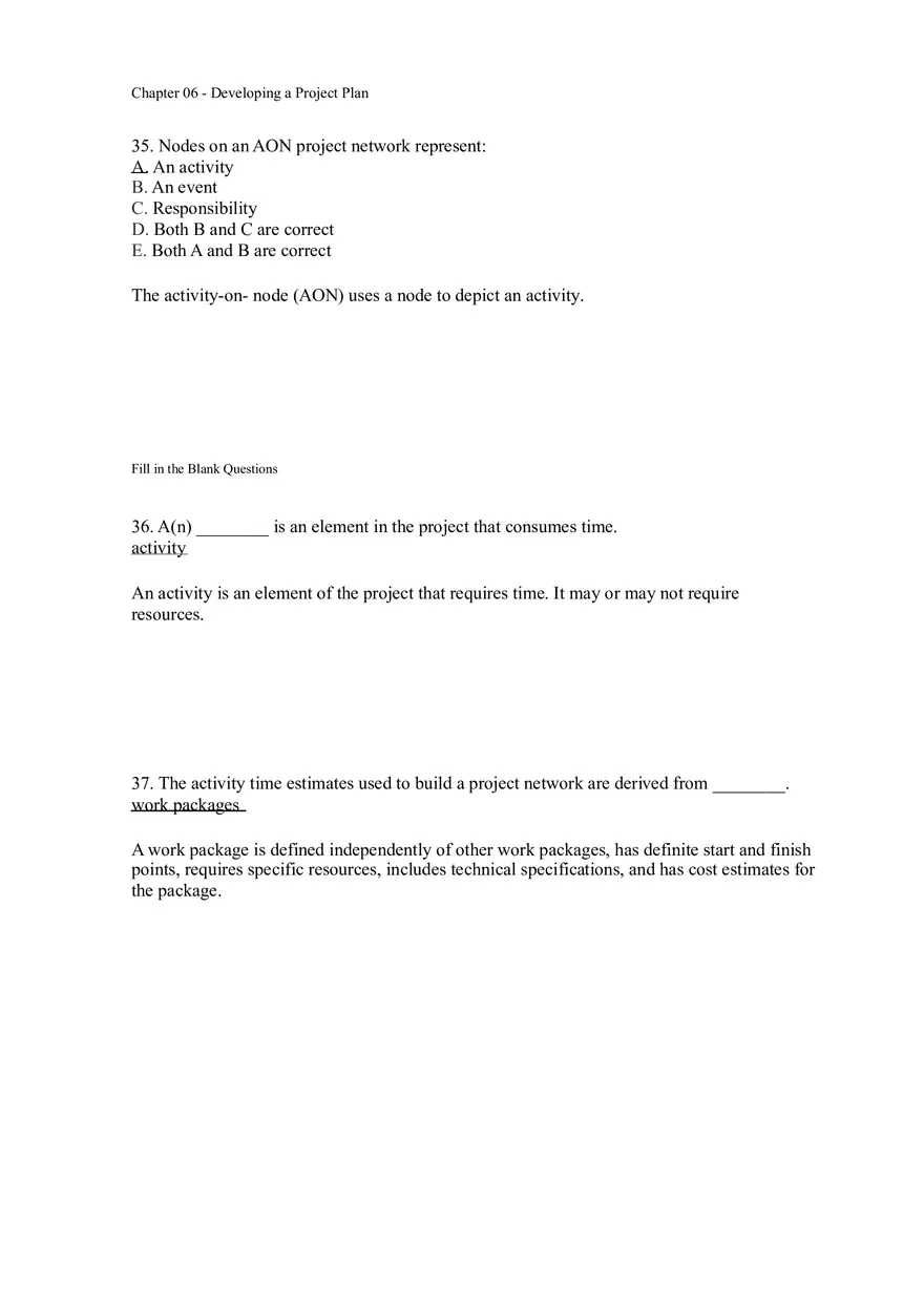 Chapter 06 - Developing a Project Plan Answer Key 2 - Page 8