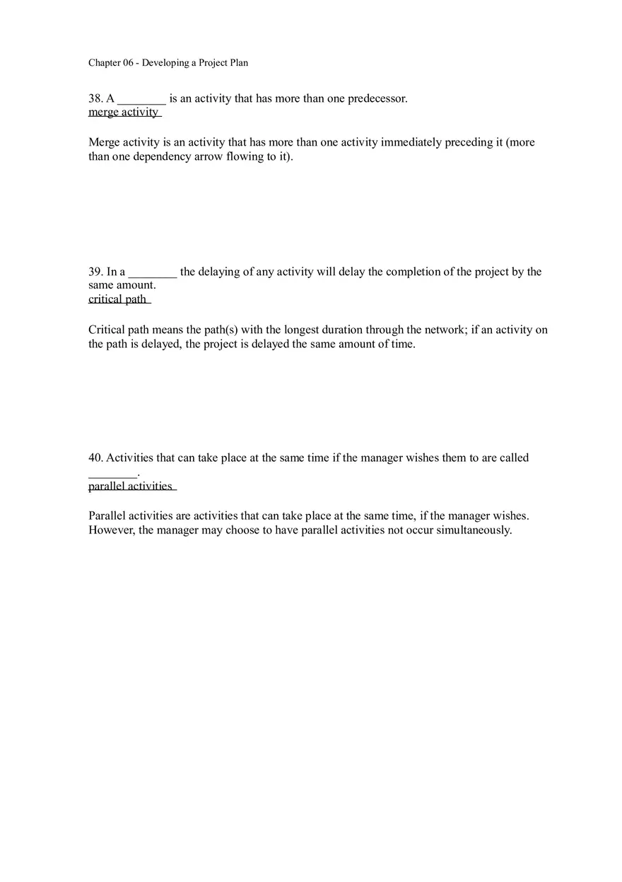 Chapter 06 - Developing a Project Plan Answer Key 2 - Page 9