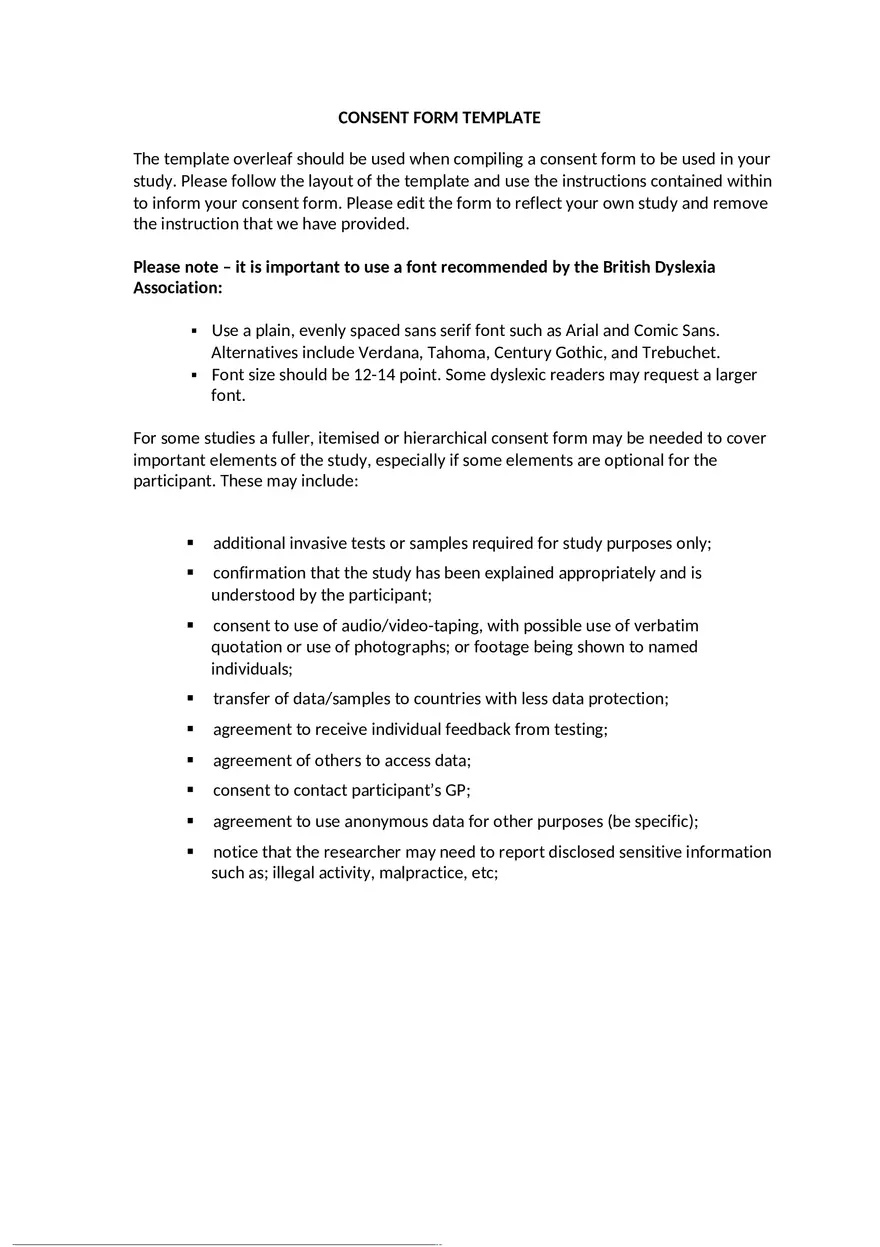 Guidelines for Participant Consent and Debriefing Forms - Page 1