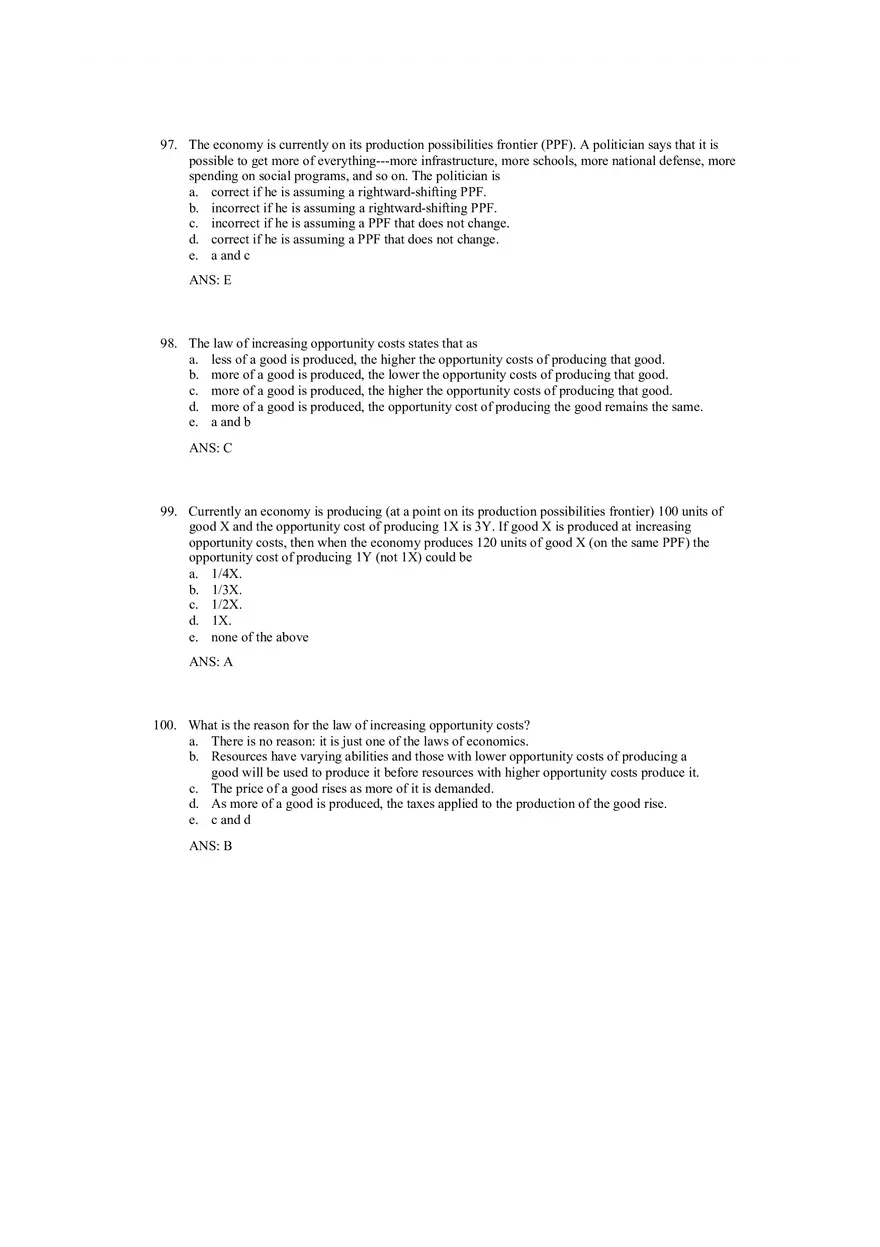 Production Possibilities Frontier Framework Answer Key 3 - Page 10