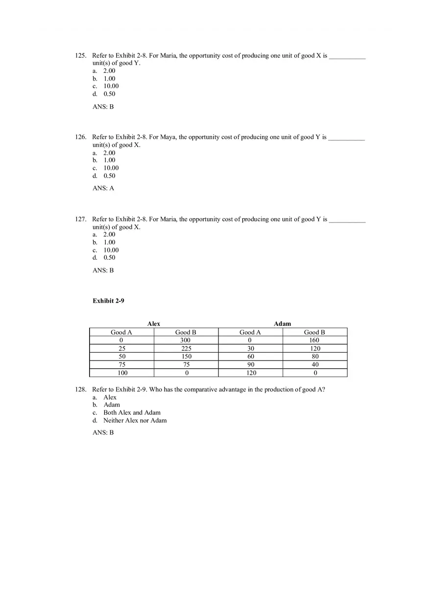 Production Possibilities Frontier Framework Answer Key 3 - Page 3