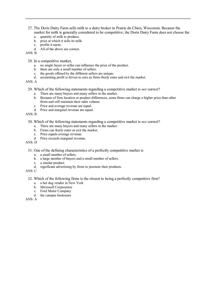Chapter 14 Firms in Competitive Markets Answer Key Part 1 - Page 7