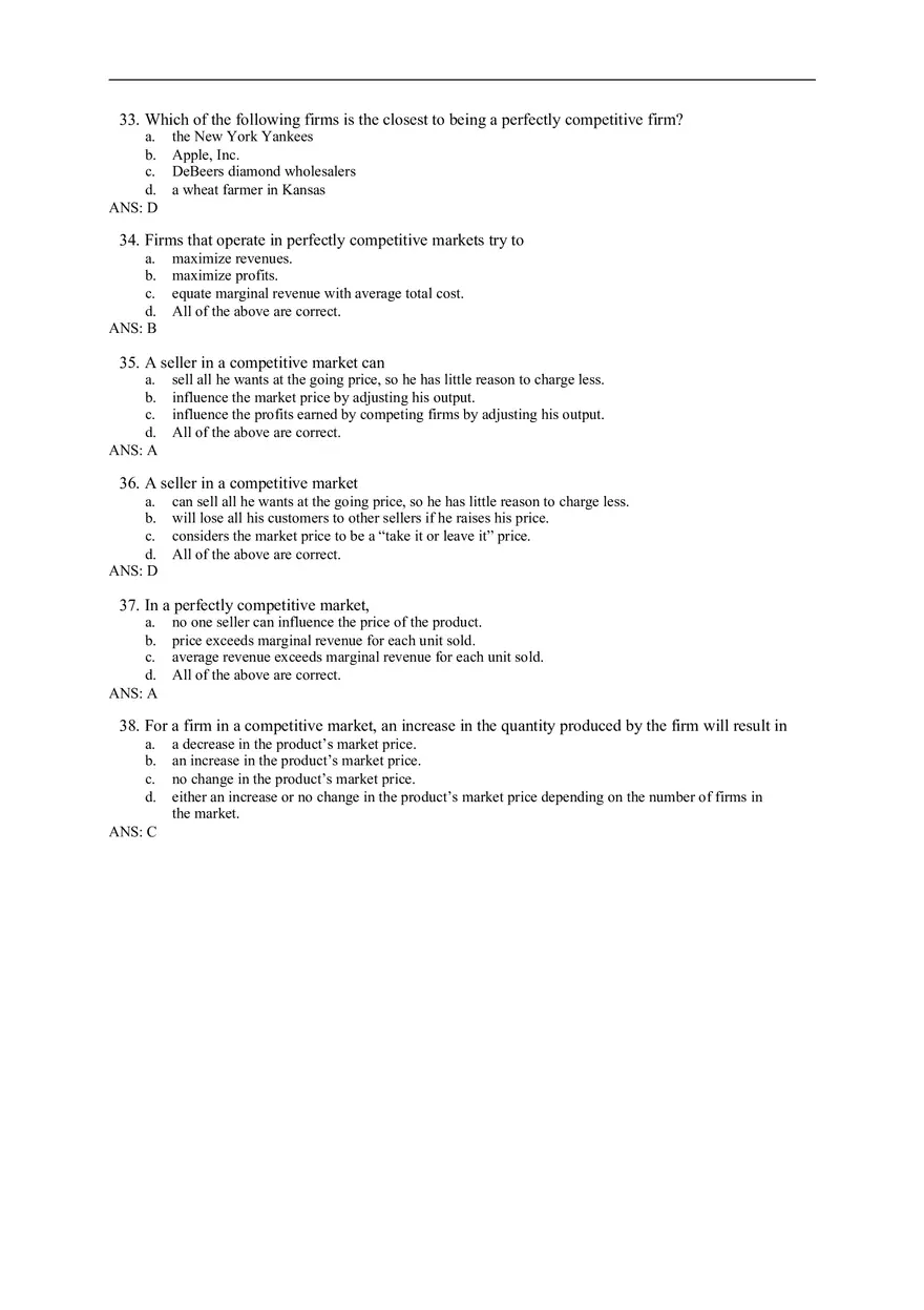 Chapter 14 Firms in Competitive Markets Answer Key Part 1 - Page 8