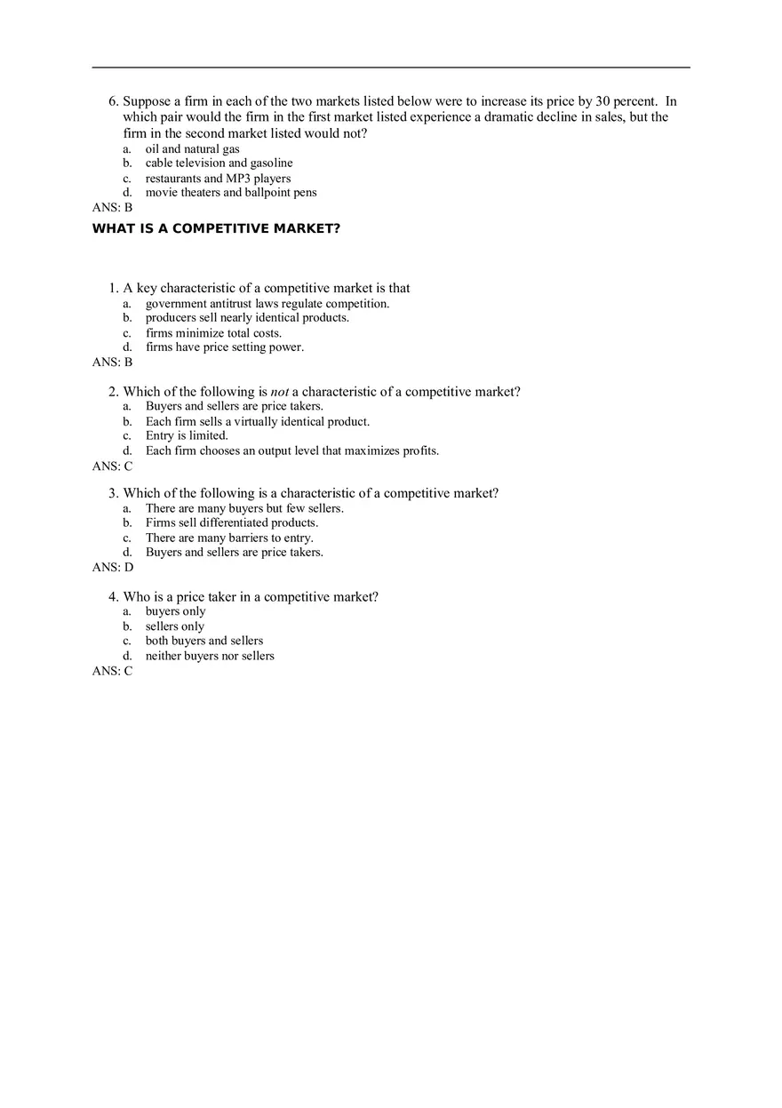 Chapter 14 Firms in Competitive Markets Answer Key Part 1 - Page 2